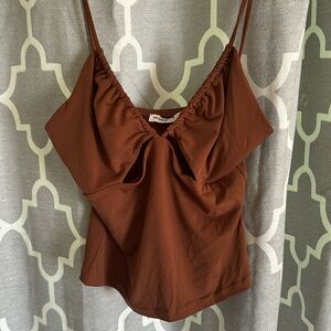 Brown crop top